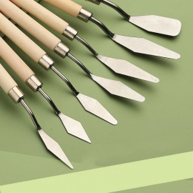 7pcs oil painting scraper Special round head scraper for oil painting stick paint knife palette knife for painting