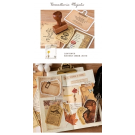 100pcs Vintage Notes Collection Series Memo Pad Decorative Stationery Scrapbooking Diary Album Lable Retro Material Paper Card