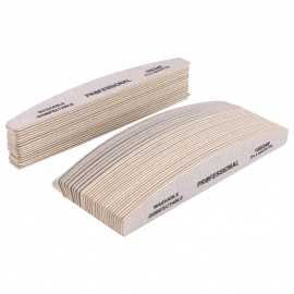 10pcs Wood Sandpaper Nail File 180/240 Professional Emery Board Manicure Buffer Grey Boat Double-sided Wooden Pedicure Buffers